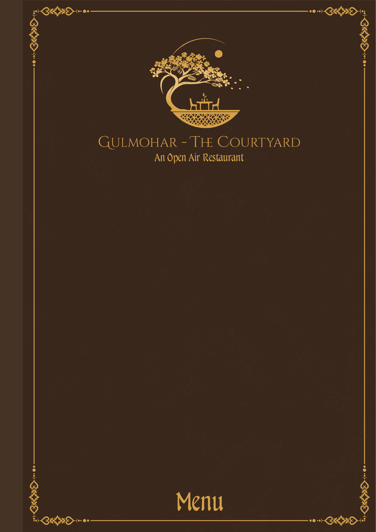 Gulmohar – The Courtyard Menu Page 1
