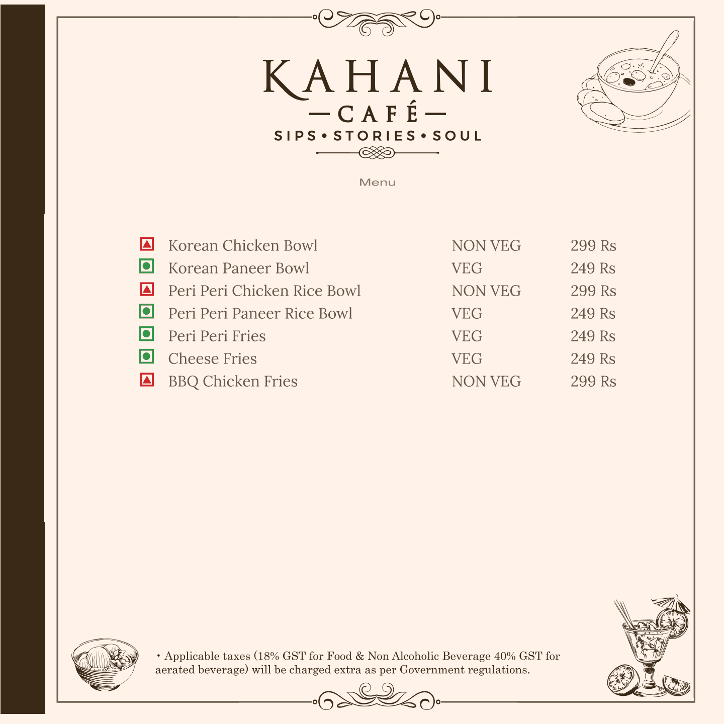 Kahani Café Menu Page 5