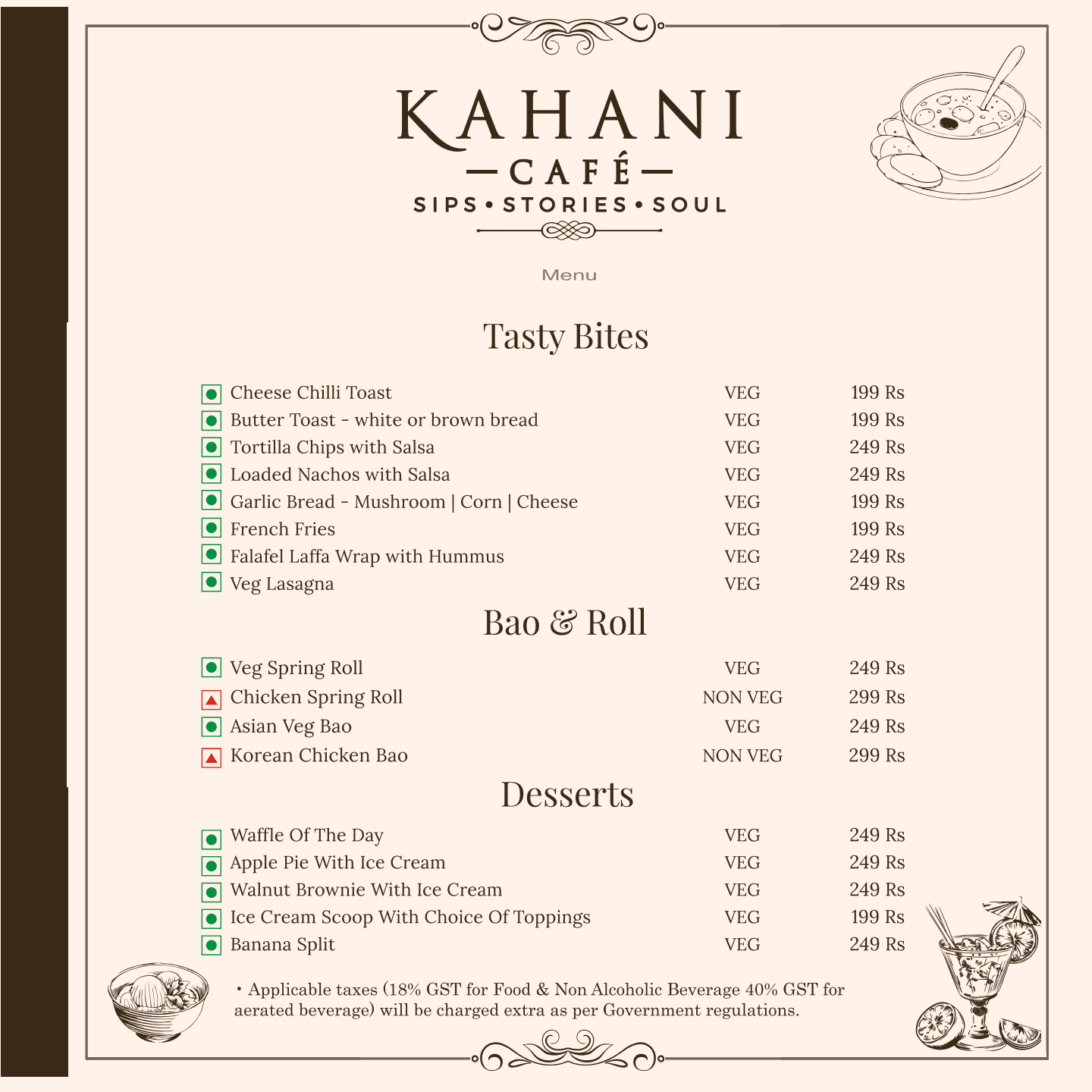 Kahani Café Menu Page 6