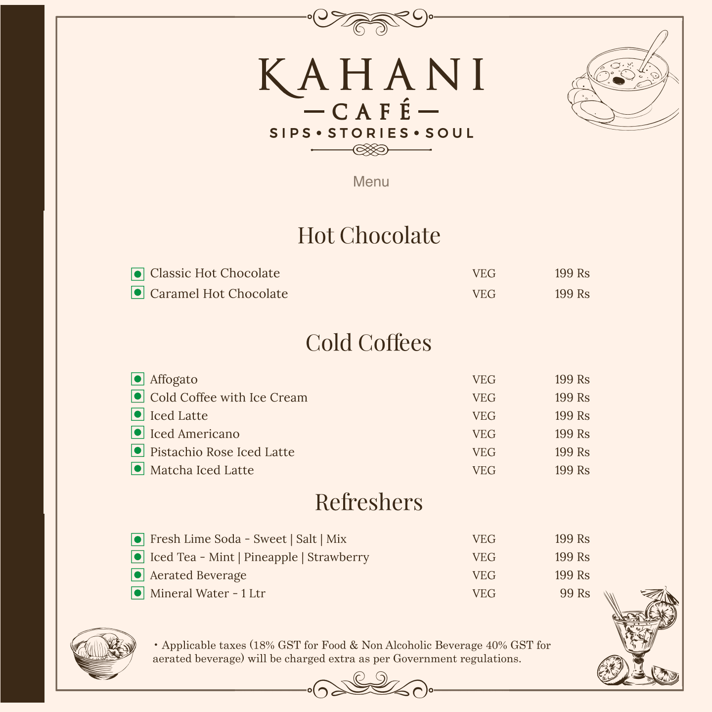 Kahani Café Menu Page 8