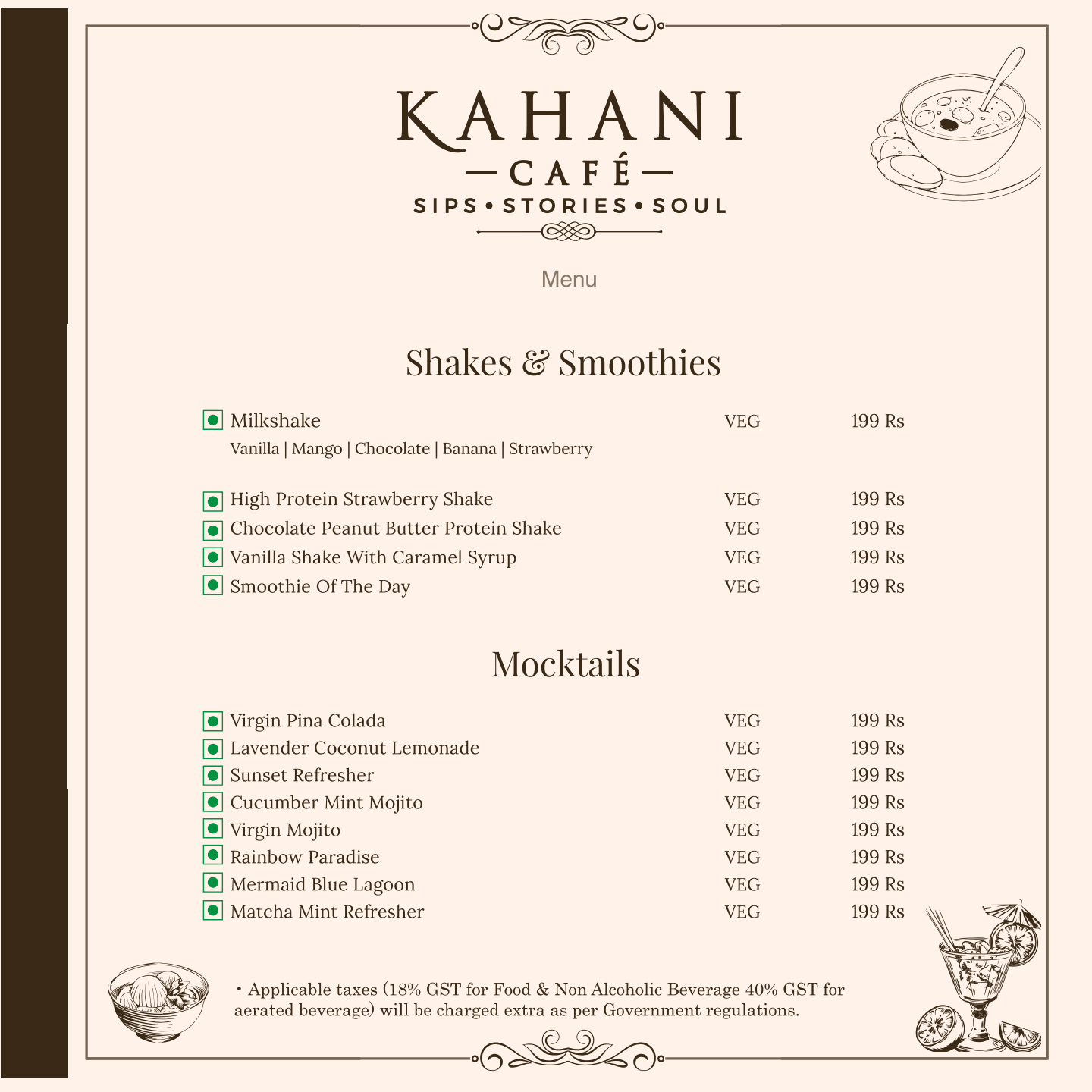 Kahani Café Menu Page 9